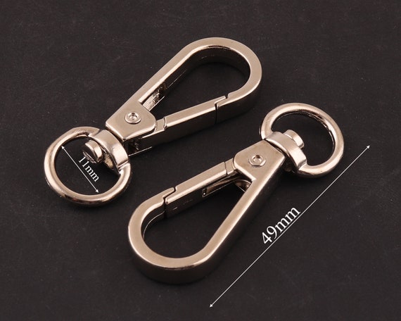 11mm Swivel Clasps Silver Swivel Snap Hook Metal Key Ring Key Chain,lobster  Clasp Spring Hook Trigger Clasp Clips Swivel Hook Clasp for Diy 