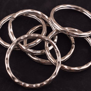 50pcs 1 inch (25mm) silver Split Rings,Jump Rings Double Loops Bulk Jump Rings Split Ring Double Loop Rings Jewelry Findings for key chain