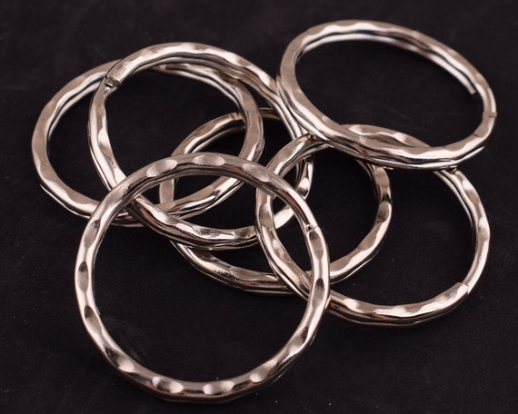 50pcs 1 Inch 25mm Silver Split Rings,jump Rings Double Loops Bulk Jump Rings  Split Ring Double Loop Rings Jewelry Findings for Key Chain 