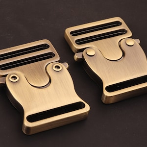 1 inch(25mm)bronze metal Release Buckle rectangle slider buckles Strap d ring buckle adjustable buckle Release Buckle Clip for Backpack Bag