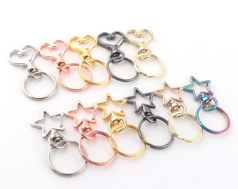Colorful star swivel clasp,Star swivel snap hook key chain,love Lobster Swivel Clasp Snap Purse Hooks 3/8"inch(8mm) Charm Hooks Push Gate