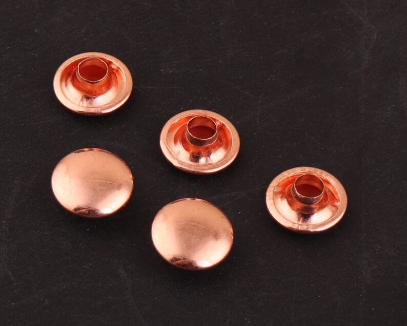10mm flat double cap Nickel rivets  make from copper 40 sets H39