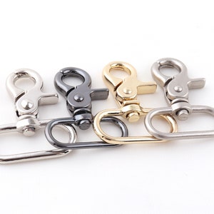 Silver/gold/gunmetal Swivel Trigger Snap Hooks Purse Lanyard Clip Lobster Clasps,32mm swivel clips and 30mm lobster hook,purse clasp for bag