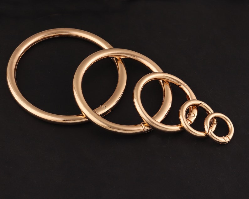 Gold O-rings Metal O Rings Spring Ring Clasp Push Gate O Ring | Etsy