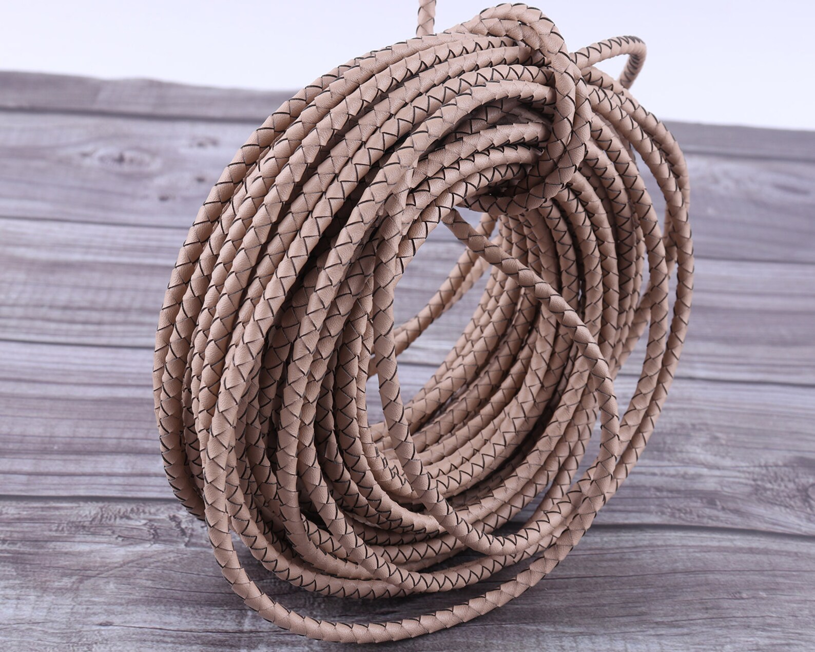 4 mm natural round leather cordreal leather cordleather Etsy