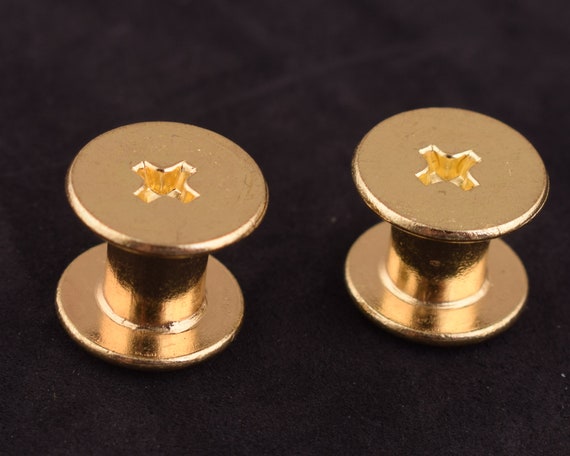 Gold Schraubnieten 20 Sets 10 7 mm Metallknopf Schraube zurück