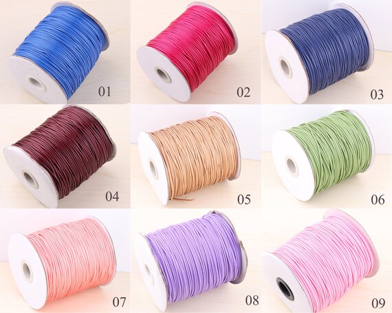 Colorful Polyester Wax Cord ,korean Wax Cord,korea Polyester Cord,1.5 Mm  Polyester Wax String Waxed Polyester String for Necklace Bracelet 