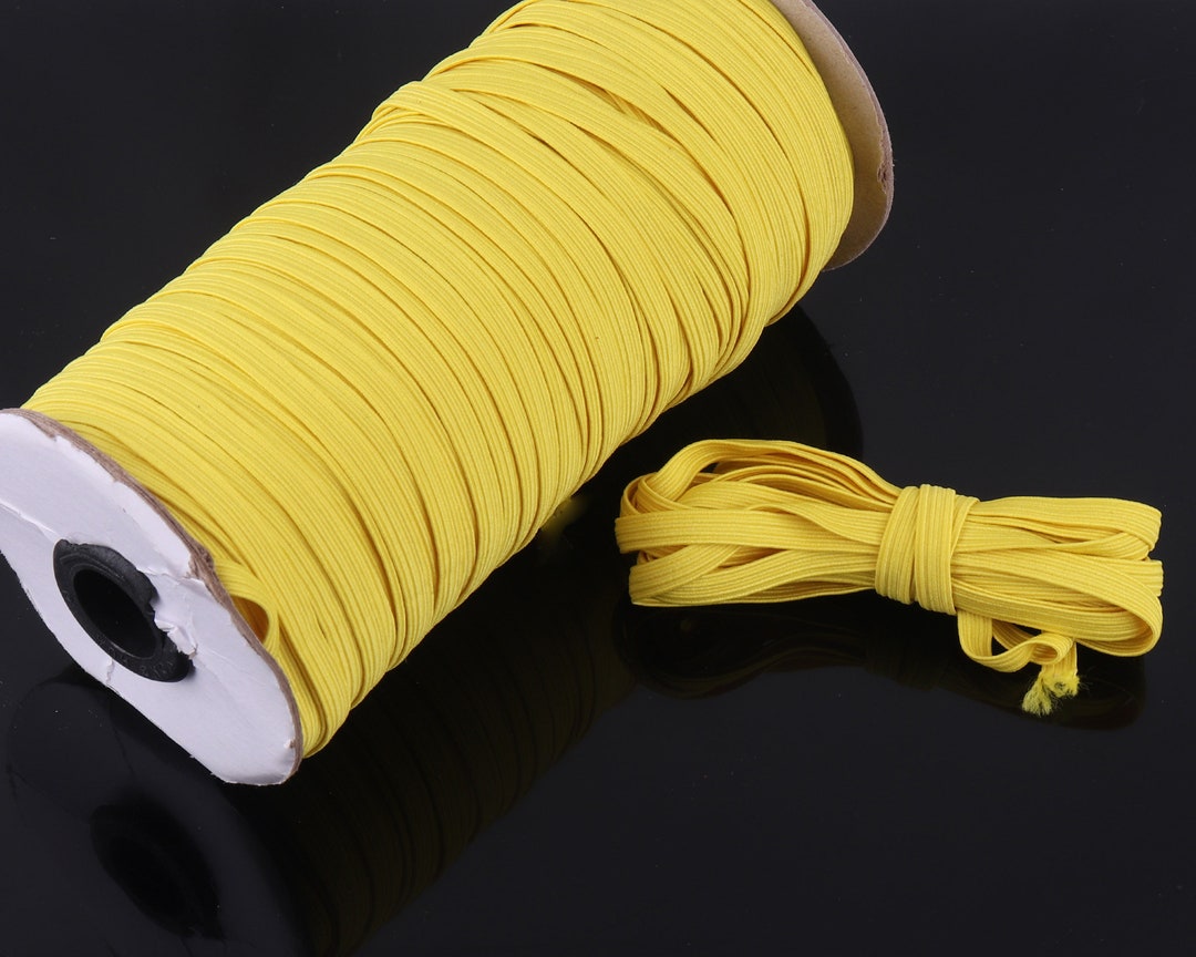 6mm Flat Elastic Band1/4 Yellow Stretch Elastic Etsy