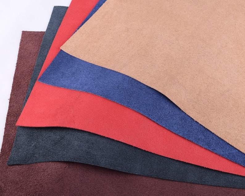 Natural Leather Colorful Leather for craft supplies 8*12 Soft Cowhide Leather,solid Genuine Leather Sheets,real Leather A4