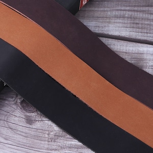 genuine Leather Strap,natural long leather Strip-brown,black,khaki,purse straps,belt blank 1 1/2 inch wide leather craft for diy Bag Straps
