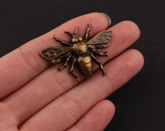 6pcs Bronze Bee Rivets Component Honeybee Studs for Leather Crafts ,DIY Making Purse feet bee shape Handbag feet Bag feet purse supplies