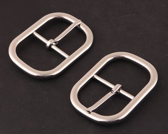 Hebilla de cinturón ajustable de plata de 30 mm Hebillas de alfiler deslizante, hebillas de cierre de monedero de metal rectangular, hebilla de correa Correa de bolso herrajes artesanales de cuero