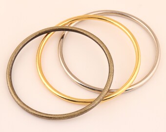 Anneaux Toriques Métal 50 Mm Non Soudés - Lot De 2 - Pour Sangles, Sacs, Ceintures, Bricolage
