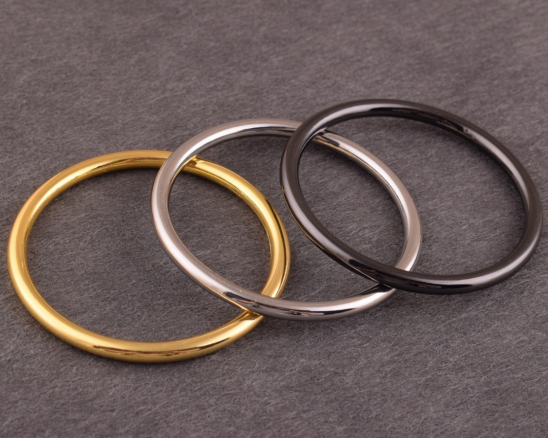 2 Inch50 Mmblack/silver/gold O Rings Buckles,webbing Purse Bag Handbag