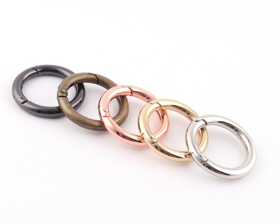 Rings Snap Clip Spring Opening O-Ring Carabiner Keyring Buckle Purse  Accessories with Mobile phone lanyard,Spring O Rings Round Carabiner Snap  Clip, Zinc Alloy Spring Round Keychain Key Ring Clips, Spring O Ring