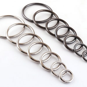15 mm-50 mm Metalowe pierścienie O Ring do torebki Okrągłe pierścienie Srebrne i metalowe klamry O Ring Srebrne pierścienie O Ring Solidny pierścień O Ring, pierścienie do torebki Kółka do paska do toreb