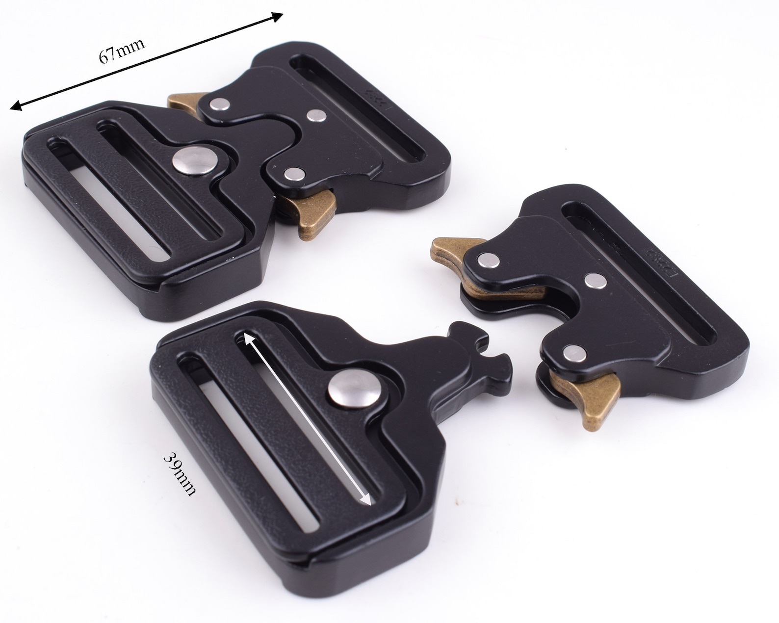 39mm/44mm Black Metal Side Quick Release Buckle Clip for Etsy