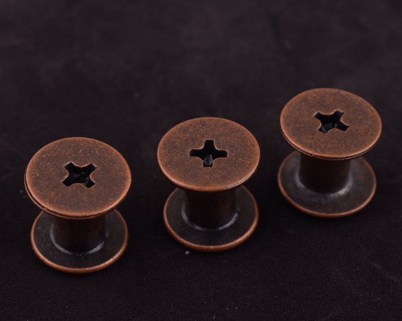 20 sets 9*10 mm antique copper Screw Rivets Metal Button Screw back Studs Screw Studs for Leather Craft screw studs screw rivet Stud Spike