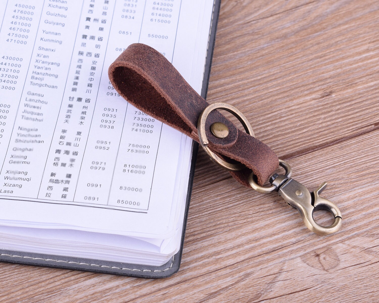 Coffee Leather Key Chainmen's Leather Key Fob/leather Key Etsy