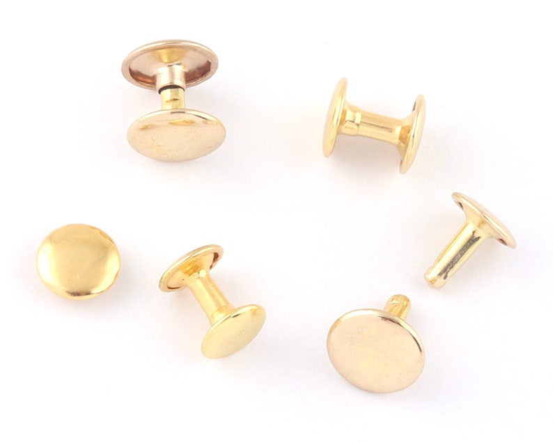 Gold Metal Tubular Double Cap Rivet,button Round Rapid Rivet,rivet ...