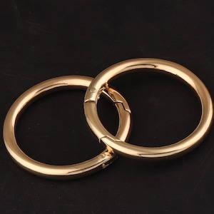 39mm Light Gold o-rings metal o rings spring ring clasp push gate o ring Push Snap Hooks O ring Spring gate ring metal o rings for keychain