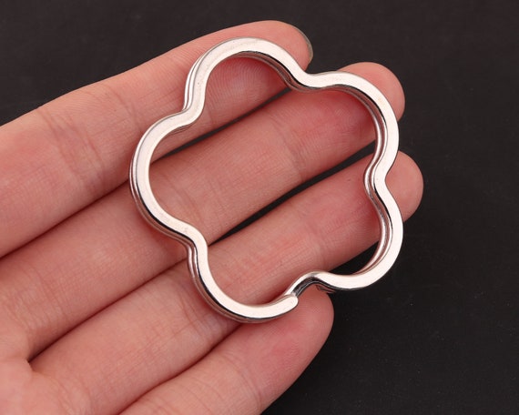 Rose Gold Key Rings Flat 15-35mm Keyring Split Ring Double Loop