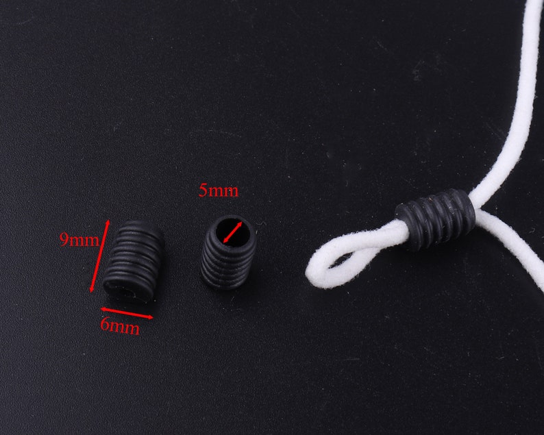 Cord Locks for Mask Elastic Band96 Mm and 108 White & Black Etsy