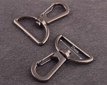 1inch (25mm) gunmetal swivel hook,swivel clasps Purse clasps,bag hooks alloy lobster clasp,Purse Clasps strap hoop Snap Purse Hook 4Pcs