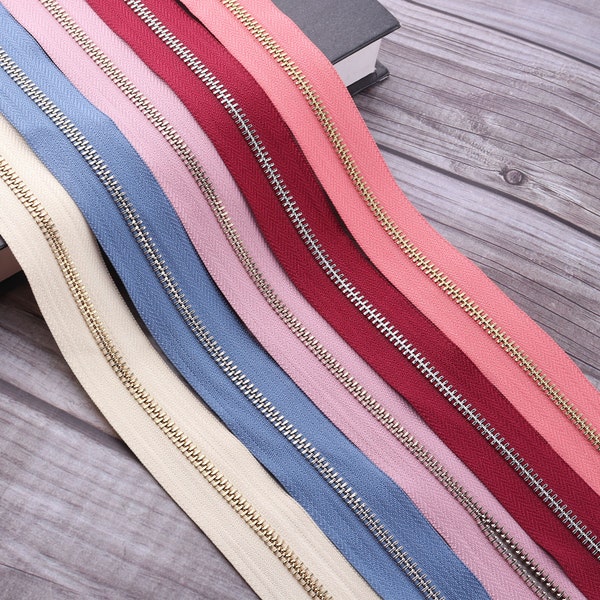 Metal Teeth Zippers-5# colorful purse zipper tape,6mm teeth 32mm width nylon zipper pouch,nylon coil zipper for sewing accessory for cloths