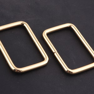 1 1/4&quot;(32mm) Gold purse Rectangle Ring rectangular buckle Purse ring Strap Rectangle Ring metal strap adjuster ring for bag/diy making-15pcs