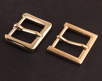 1 inch (25 mm)light gold welded adjusted pin buckle metal belt buckles purse finding Square Center Bar Pin Buckle for straps / High Quality