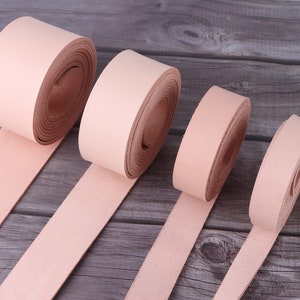 Vollnarbenlederstreifen-Naturlederband, cremeweißes Leder für Gürtel, 1 "/ 2""Geldbeutelgurte, Lederband, Blankleder für Taschengurt."