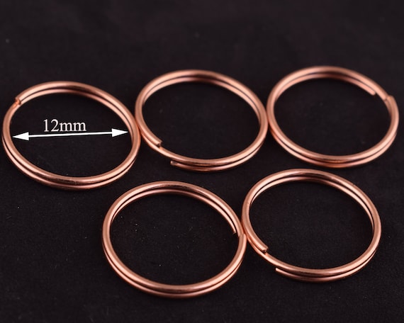 100pcs 8mminner Small Key Ring Rose Gold/gold O Ring Large Key Fob Ring  Metal Split Ring for Key Chain Wholesale Split Key Rings Finding 