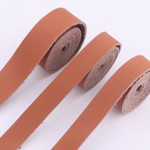 Natural Italian Leather Purse Strap Flat Leather for Belt,Genuine Tanned Leather Strip,Cowhide Leather Strap Handle for Bag Backpack Straps