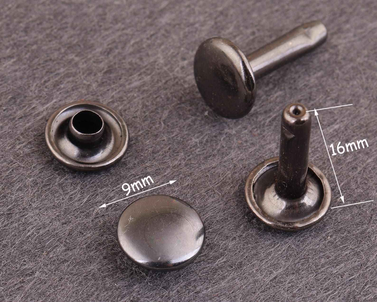 50sets gunmetal studs Rivets 9 16 mm Metal Button Studs Etsy