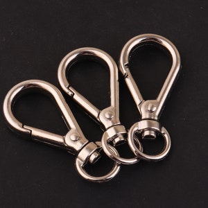 8mm Swivel Lobster Clasps Clips-silver Swivel Clasp-Swivel Clip-Chain Holder-Claw Clasps for swivel buckle hook for/leather craft/key chains image 4