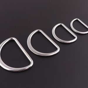 Silver d ring-metal d rings purse ring-D-rings bag findings,bag rings D Shape Ring strap rings purse hardware Handbag Bag Making Supplies