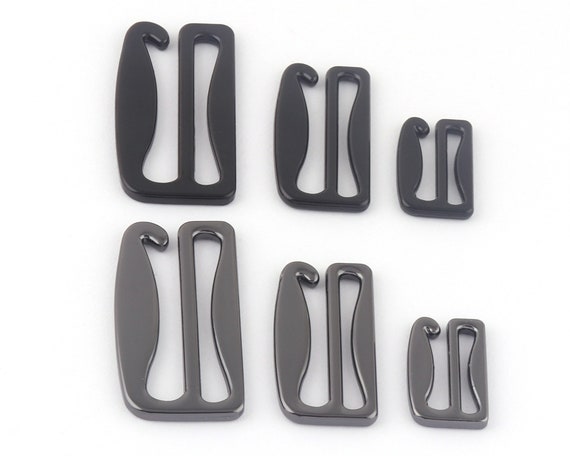 18-38mm Gunmetal Metal Strap Slide G Hook Bra Adjustable Hook Swimwear  Fastener Making Lingerie Design Replacement Leather Handles Webbing 