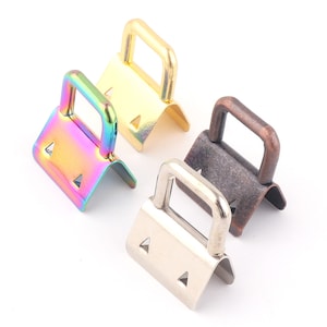 3/4 inch(20mm)Rainbow/silver/gold Key Fob Hardware-Key Chain Key Rings Key Fobs Fabric Key Fob For Leather Key chains For Lanyards 20 pcs