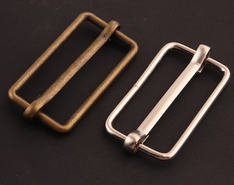 16pcs 32mm bronze and silver strap adjuster strap slider purse ring Slide Buckle Strap buckle Adjustable buckle purse hardware for bag/strap
