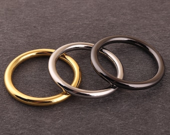 Metall O Ringe 30mm Geldbörse Ring Runde Ringe Gold O Ring Gunmetal O Ring Schnallen Silber O-Ringe Massiv Messing O Ring,Hundehalsband Ring,Gürtel Ringe