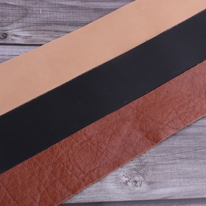 2 inch wide natural leather strap,long genuine leather straps,cowhide blank leather strapping for DIY camera straps/watch band/key chains