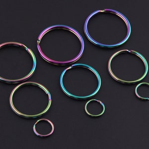12-30mm rainbow round split Key Rings Key Chain jewelry charm clasp Supplies,small jump O Rings loop metal key ring pendant,Key Fob Hardware
