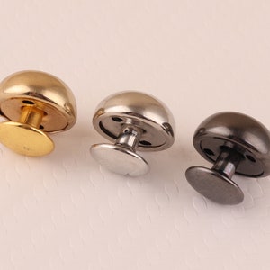 50set 11*12 mm silver,gold and gunmetal Mushroom metal Rivet for Leather craft,metal Rivets,Medium Compression Rivet Metal Screw Rivets DIY