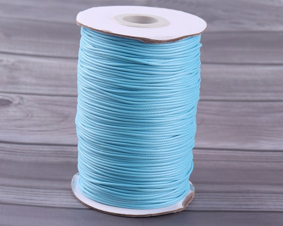 Buy 1mm Wax Cord Korea Waxed Polyester Cords Lawn Sky Blue Poly Bracelet  Thread Cord Stringing Macrame Supply for Crafting,bracelets Diy Jewelry  Online in India 