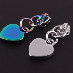 3#Rainbow zipper heads puller,metal zipper pull Alloy Zipper Fastener Slider leather Zip Puller For Zip head Purse bag shoes Making Hardware