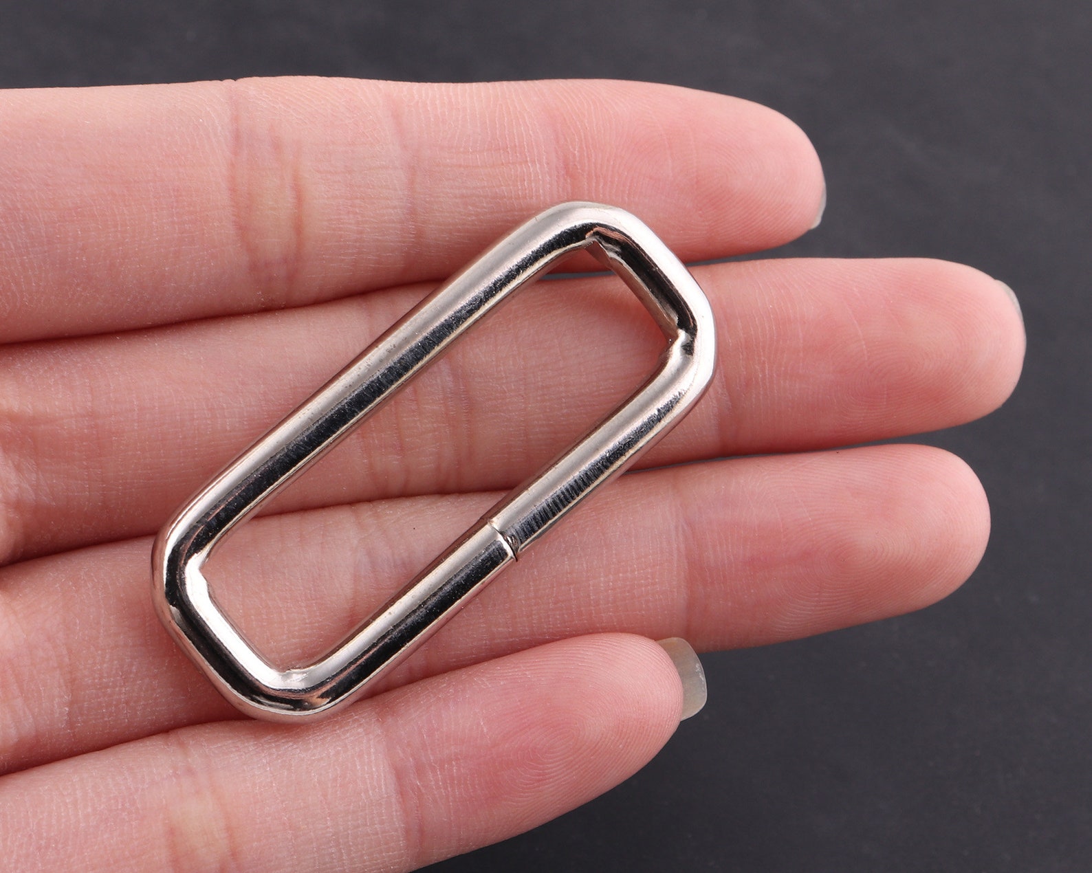Silver metal rectangle rings strap ring Rectangle Buckles Etsy
