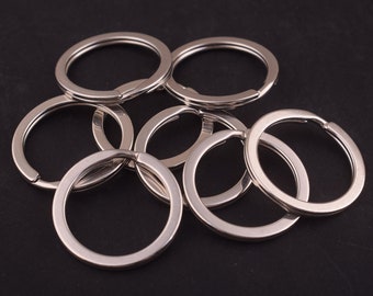 30 Uds. Anillos divididos de plata de 20 mm, anillos de salto de doble bucle, anillos de salto a granel, anillo dividido de metal, anillos de doble bucle, accesorios para llavero/llavero diy