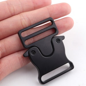 32mm Black Plastic Side Quick Release Buckle Clip – Cord Strap Backpack Bag  RE