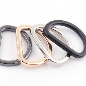 5/8 inch(16 mm)metal d rings purse ring d buckle,Flat Metal D-ring Purse Loop Mini D Rings Strap Ring Connector Rings Leather craft hardware